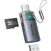 Mcdodo USB to USB-C Adapter with Micro SD Card Slot,TF Card Reader Type-C to USB 3.0 OTG Adapter Support Camera Mouse Keyboard Connect U Disk,Fit iPhone 16 15 MacBook iPad Galaxy product image