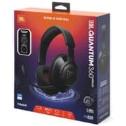 JBL Quantum 360 Wireless Over-Ear Gaming Headphones with 2.4GHz/Bluetooth Dual Wireless Connection, 22H Battery, Multiplatform Compatible, Detachable Mic with Mute Option - Black product image