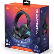 JBL Quantum 400 - USB over-ear gaming headset with game-chat balance dial, JBL QuantumSURROUND and DTS, Voice focus directional flip-up mic and memory foam ear cushions - Black product image