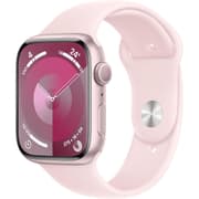 Apple Watch Series 9 [GPS 45mm] Smartwatch with Pink Aluminum Case with Pink Sport Band M/L. Fitness Tracker, Blood Oxygen & ECG Apps, Always-On Retina Display, Water Resistant product image