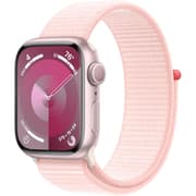 Apple Watch Series 9 [GPS 45mm] Smartwatch with Pink Aluminum Case with Light Pink Sport Loop. Fitness Tracker, Blood Oxygen & ECG Apps, Always-On Retina Display, Water Resistant product image