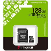 Kingston SDCS3/128GB Canvas Select Plus 128GB microSDXC Card Up to 150MB/s A1 Class 10 UHS-I with Adapter product image