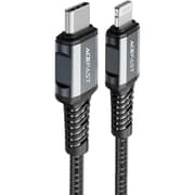 ACEFAST C1-01 - USB-C To Lightning Plug, MFI Certified, Fast Charging And Data Transmittion Cable (PD 30W - 3A - 1.2M), Aluminum Alloy, Compatbile With iPhone 13/12/ 11, iPad, Airpods - Deep Grey product image