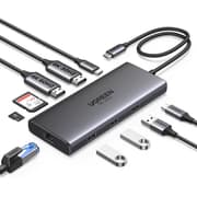 UGREEN 10 in 1 Docking Station USB C Dock Dual HDMI 4K@60Hz Single 8K@30Hz 100W PD 5Gbps USB C and USB A Data Ports Gigabit Ethernet, SD/TF Card Reader USB Hub Compatible for HP, Dell product image