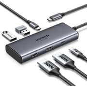 UGREEN (6-in-1) Docking Station, USB C Hub with Dual 4K@60Hz, Single 8K@30Hz, 100W Power Delivery, 3X 5Gbps USB Data Ports, USB-C Dock for ThinkPad, HP, Dell Laptops and More product image