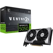 MSI GeForce RTX 5050 8G VENTUS 2X OC 8GB Graphics Card, GDDR6 128-Bit Memory, 2602 MHz Engine Clock, 20 Gbps Memory Clock, 2560 CUDA Cores product image