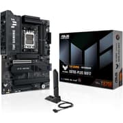 ASUS TUF GAMING X870E-PLUS WIFI 7 ATX AM5 Motherboards, AMD X870E Chipset, 4x DIMM DDR5 Slots, Up to 256GB Max Memory, 1x PCIe 5.0 x16 SafeSlot & 4x M.2 Slots, Wi-Fi 7 & BT 5.4 product image