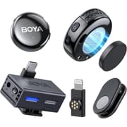 BOYA BOYALINK 3-03 Wireless Lavalier Mini Microphones for iPhone 15-16/Android/PC/Camera,AI Noise Cancellation,48kHz/24Bit Studio Sound,APP Control,984ft 30h Battery with Charging Case for Vlog Interview product image