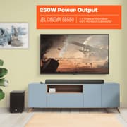 JBL Cinema SB550 3.1 Channel Soundbar with Wireless Subwoofer, 250W Output, 3x (45 x 100) mm Racetrack Drivers + 2x 13mm Tweeters Soundbar, Bluetooth 5.3 Connectivity, Black product image