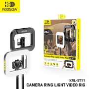 KOOSDA KRL-ST11 Camera Ring Light Video Ring Adjustable Color Temperature & Brightness, Multi-Device Compatibility product image