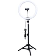 RTAKO ZJ-ZBT01 Live Streaming Stand with Ring Light and 55cm Floor Tripod - Black product image
