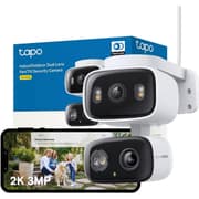 TP-Link Tapo C246D 2K 3MP Dual Lens Security Camera Outdoor, AI Detection, Outdoor Camera,CCTV,125°Wide Angle Two Views,One Screen,Smart Tracking,IP65,Google Home/Alexa,No Monthly fee,Personalized Patrol product image