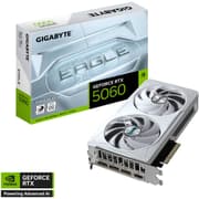 GIGABYTE GeForce RTX 5060 EAGLE OC ICE Graphics Card, 8GB GDDR7 128-Bit Memory, 2497 MHz Core Clock, 28 Gbps Memory Clock, 3840 CUDA Cores, PCI Express 5.0, White product image