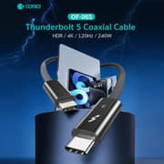 COTECI OF-065 Cable Thunderbolt 5 Coaxial USB-C to C 240W PD Fast Charging 80Gbps 4K 120Hz HDR Support product image