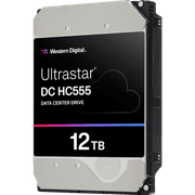 WD Ultrastar HC555 12TB Data Center HDD Storage, 3.5" Form Factor, SE Security, Up to 269 MB/s Transfer Rate, 512MB Cache Size, EAMR Recording Technology product image