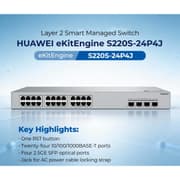 Huawei EKit S220S-24P4J Smart Switch 24 Port Gigabit ( 24 POE – 400 Watt ) + 4 SFP Port 2.5G product image