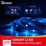 SONOFF 5M L3 LED Strip, WiFi 5050 RGB Strip, 16 Million Colors, Adjustable Brightness Mode, Compatible with Alexa/Google Home/SmartThings, for Bedroom, Party product image