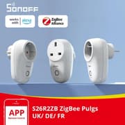 SONOFF S26R2ZBTPF-CFH Zigbee 3.0 Smart Plug | 16A High-Power Smart Socket | Energy Monitoring | Works with Alexa, Google Home & SmartThings | App; Voice Control | EU Plug product image