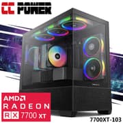 CC Power 7700XT-103 Gaming PC NEW 9Gen AMD Ryzen 7 7700 8-Cores w/ AMD Radeon RX 7700 XT 12GB & DDR5 Memory & Advanced Air Cooler product image