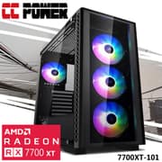 CC Power 7700XT-101 Gaming PC 5Gen AMD Ryzen 7 8-Cores w/ AMD Radeon RX 7700XT 12GB DDR6 & Advanced Air Cooler product image