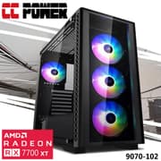 CC Power 9070-102 Gaming PC NEW 13Gen Intel I7 16-Cores w/ AMD Radeon 9070 16GB DDR6 & Advanced Air Cooler product image