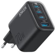 Anker Zolo USB C Wall Charger, 4-Port, PD 3.0 Wall Adapter with 70W Max Output, 3 USB-C and 1 USB-A, Compact and Stable Design, for iPhone 17/16 Series, MacBook, iPad, Pixel, Galaxy, and More (Black) product image