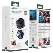 ACEFAST X1 4K Action Camera, 20MP High-Resolution 30 Fps, 170° Ultra-Wide-Angle Lens, 2.1-Inch High-Definition LCD Touchscreen, Waterproof - Black product image
