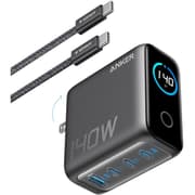 Anker Laptop Charger, 140W Max 4-Port GaN USB C Charger Block with Smart Display, Fast Charging Power Adapter, Touch Controls for MacBook, iPad, iPhone 17/16 Series (Include 5FT Cable, Non-Battery) - Black product image