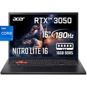 Acer Nitro Lite 16 (2025) NL16-71G-76UF 13Gen Intel Core i7 10-Cores w/ DDR5 Memory & Nvidia RTX 3050 6GB & 180 Hz Display - Black product image