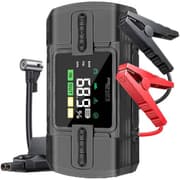 Promate PatrolPack-3 Jump Starter Power bank & Flashlight, 1200A/12V High-Capacity, 150PSI Air Compressor, 12000mAh, Fast Charging Ports, Automatic TPMS Function, Black product image