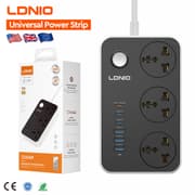 LDNIO SC3604C Multi Plug Universal Power Strip 3 Outlets Universal USB Power Socket Power Strip with Safety Master Switch product image