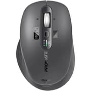 Promate SamoTri Wireless Mouse, 3200DPI Adjustable Resolution, Silent Operation, Smart Flying Scroll Wheel, 4-Way Navigation, OS Auto-Recognition, Tri-Connectivity, Bluetooth 5.0, Black product image