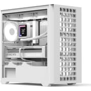 AeroCool D302A Mini Tower Case, 360mm Radiator Support, 11 Fan Slots, 410mm GPU, Backward-Facing m-ATX/mini-ITX Motherboard, USB Type-C, Magnetic Dust Filter, Mesh Front Panel, Compact Build, White product image