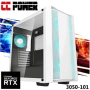 CC Power 3050-101 Gaming PC 5Gen AMD Ryzen 5 6-Cores w/ Nvidia RTX 3050 6GB DDR6 & Advance Air Cooler , White product image