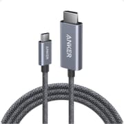 Anker HDMI Cable, 4K@60Hz Ultra-Fast Nylon-Braided USB C to HDMI Cord with Advanced Shielding, Thunderbolt 5/4/3, for MacBook, iPad, iPhone, HD TV, and More 1.8M product image