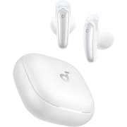Anker Soundcore Liberty Buds, Semi-in-Ear Design, Removable Ear Fins, Real-Time Adaptive Noise Cancelling, Fast Charging, Wireless Bluetooth Earbuds, Translation Earbuds, 30H Playtime - White product image