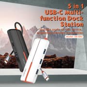 LDNIO DS-25U Laptop Docking Stations and Power Adapters Industrial USB C 3.0 HUB for Macbook 5 in 1 Port USB Hub - Black product image