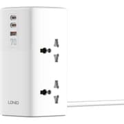 LDNIO SC4383 2USB-C+USB-A Power Strips 2500W Tower Extension Power Socket with 70W USB Ports for Phone Charger EU US UK Plug - White product image