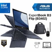 Asus ExpertBook B3 Flip (2025) B3402FVA Intel Core 7 10-Cores Business Class Military-Grade Aluminum 2-in-1 Touch Display Bundle ((Carry Case + Mouse + Styluse)) product image