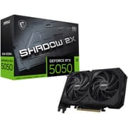 MSI GeForce RTX 5050 8G SHADOW 2X OC 8GB Graphics Card, GDDR6 128-Bit Memory, 2602 MHz Engine Clock, 20 Gbps Memory Clock, 2560 CUDA Cores, PCI Express Gen 5 x16 product image