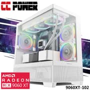 CC Power 9060XT-102 Gaming PC NEW 14Gen Intel Core i5 10-Cores w/ AMD Radeon RX 9060 XT 16GB DDR6 & Advanced Air Cooler product image