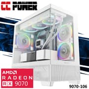 CC Power 9070-106 Gaming PC NEW Intel Core Ultra 5 K-Series 14-Cores w/ AMD Radeon 9070 16GB DDR6 & Liquid Cooler product image