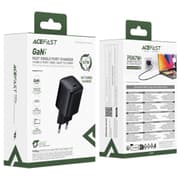 ACEFAST A134 PD 67W Mini GaN USB-C Fast Charger Portable Power Adapter for Phones / Tablets / Laptops, EU Plug - Black product image