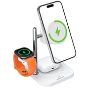 ACEFAST E39 4 in 1 Desktop Wireless Charger with Night Light Phone Watch Earphone Charging Station - White product image