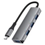 ACEFAST J15 4 in 1 USB-C Hub 5Gbps High Speed Data Transfer USB 3.0 Docking Station Plug and Play - Gray product image