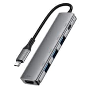 ACEFAST J16 5 in 1 USB-C Hub 4K HD PD 90W Fast Charging 5Gbps Data Transfer Docking Station - Gray product image