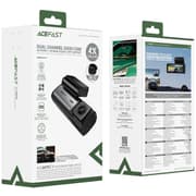 ACEFAST X2 4K Dual-Channel Dash Cam, 4K Front + 2K Rear Vision, App Support | WDR Clarity | Night Vision | Impact Detection | GPS | 3D Noise Cancelling - Black product image