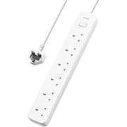 Anker Power Strip (6-in-1) AC Outlet, PowerIQ Technology, Surge Protection, Fire-Resistant Casing, On/Off Swtich, 1.8M Cable Length, White Color Extension product image