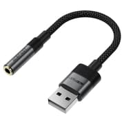 Acefast J13 Audio Adapter - Usb Male To Jack 3.5mm Female, Plug & Play, High-Fidelity Sound, No Delay, 15cm - Black product image