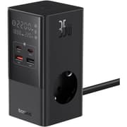 Baseus Power Combo Tower Digital Power Strip 3AC+2U+2C 35W with 1.5m Power Cord EU Cluster - Black product image